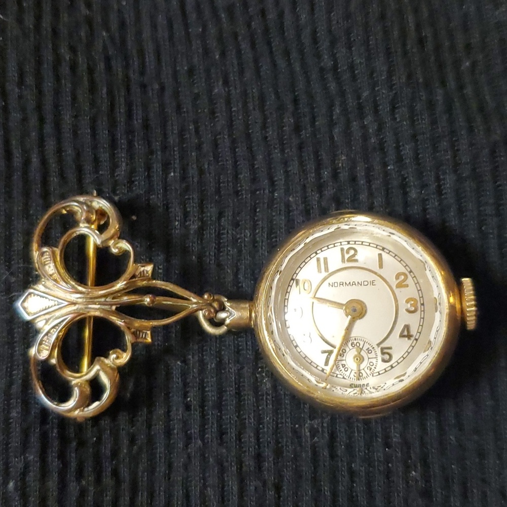 Vintage Normandie Brooch Watch 1930ish